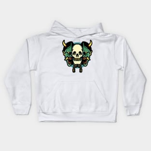 skull in oni Kids Hoodie